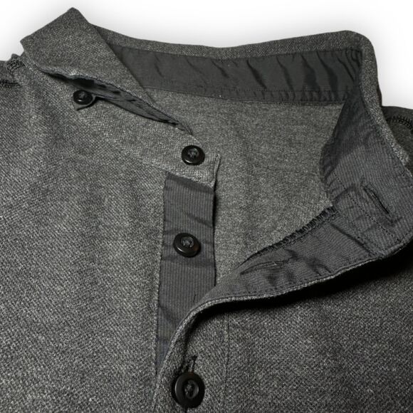 Lululemon 1st Run Evolution Polo Shirt Heathered Black MC304S 2015 RARE D/C Sz L - Picture 6 of 8